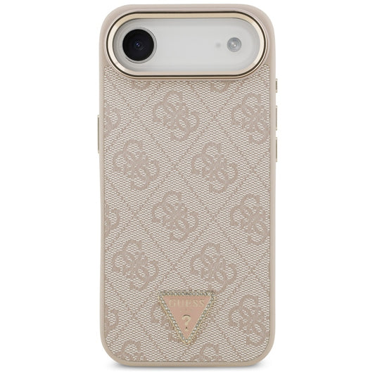 MagSafe Case for Apple iPhone 17 Air, Guess, 4G Triangle Logo, Golden Pink