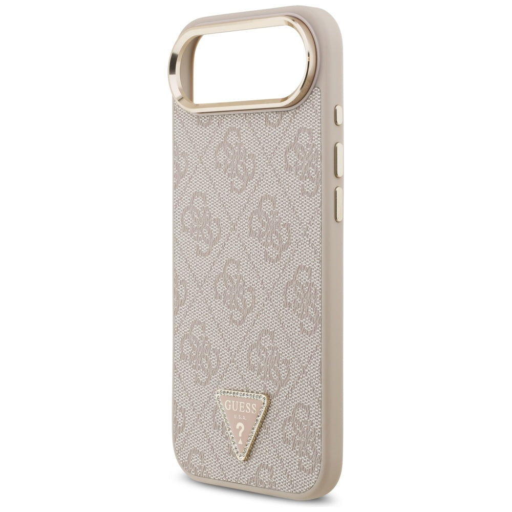 MagSafe Case for Apple iPhone 17 Air, Guess, 4G Triangle Logo, Golden Pink
