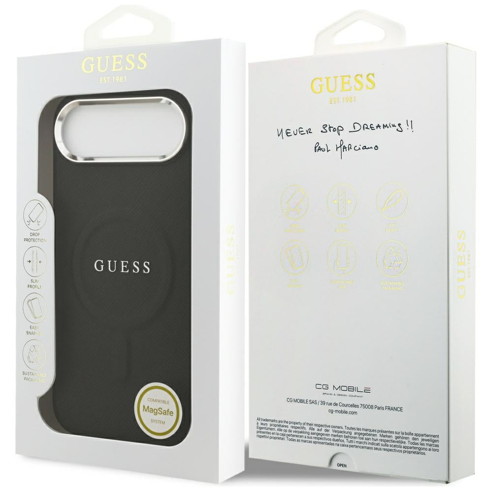 Custodia MagSafe per Apple iPhone 17 Air, Guess, Classic Logo, Nera