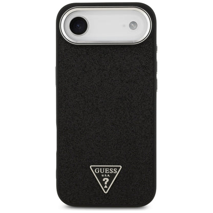 Custodia MagSafe per Apple iPhone 17 Air, Guess, Logo Triangolo Glitter, Nera