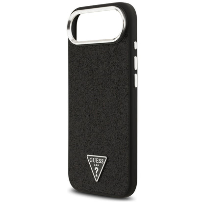 Custodia MagSafe per Apple iPhone 17 Air, Guess, Logo Triangolo Glitter, Nera