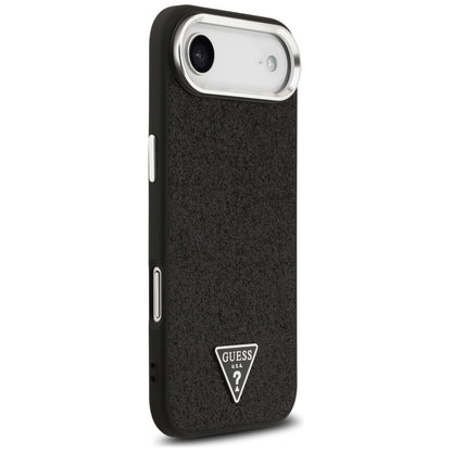Custodia MagSafe per Apple iPhone 17 Air, Guess, Logo Triangolo Glitter, Nera