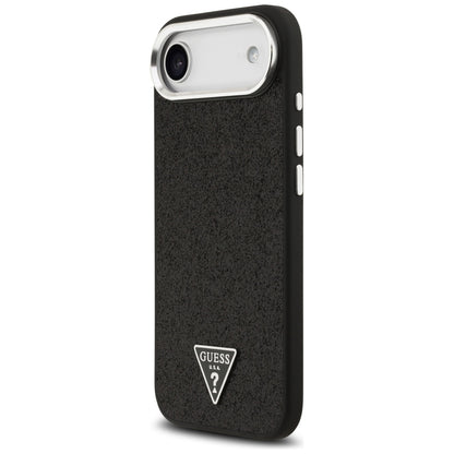 Custodia MagSafe per Apple iPhone 17 Air, Guess, Logo Triangolo Glitter, Nera