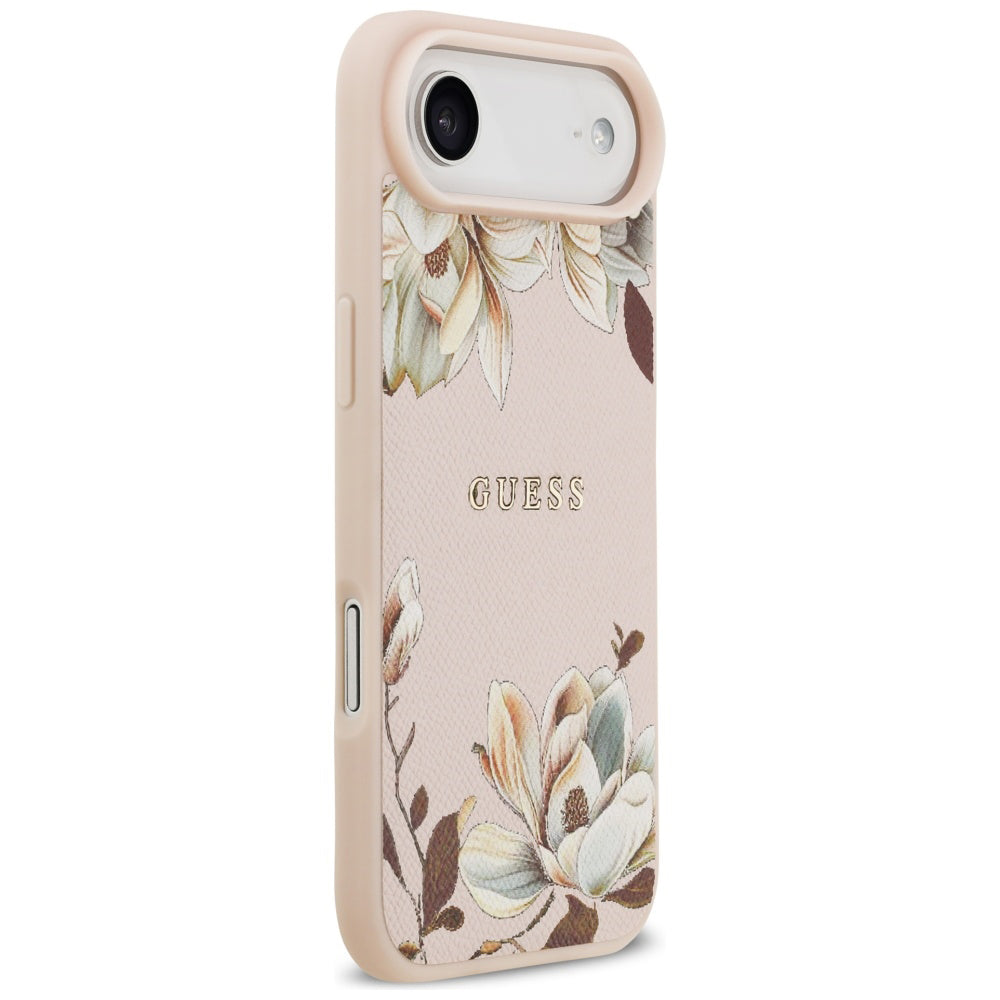 Custodia MagSafe per Apple iPhone 17 Air, Guess, Grained Flowers, Rosa