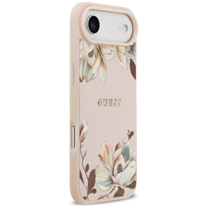 Custodia MagSafe per Apple iPhone 17 Air, Guess, Grained Flowers, Rosa