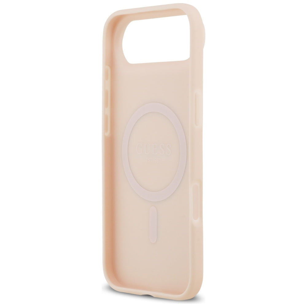Custodia MagSafe per Apple iPhone 17 Air, Guess, Grained Flowers, Rosa