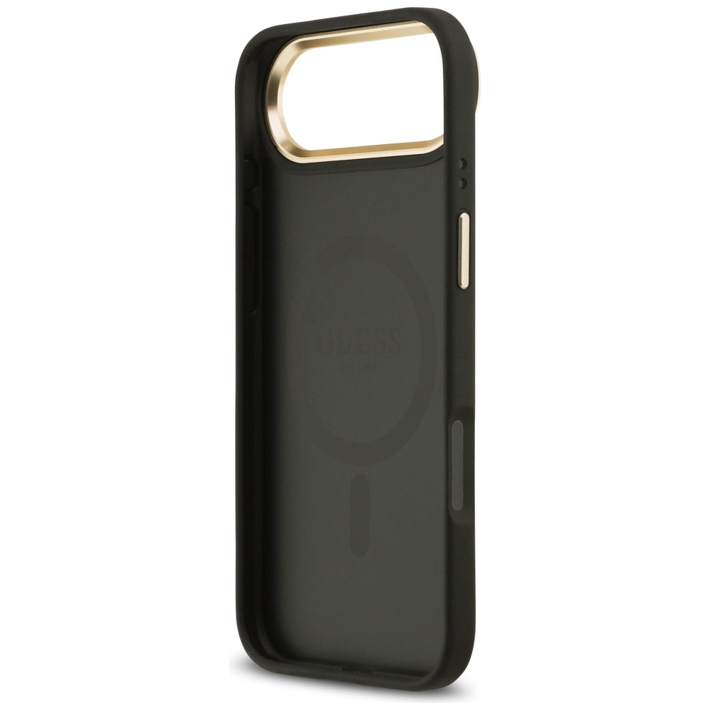 MagSafe Case for Apple iPhone 17 Air, Guess, Grained Strass Logo, Black
