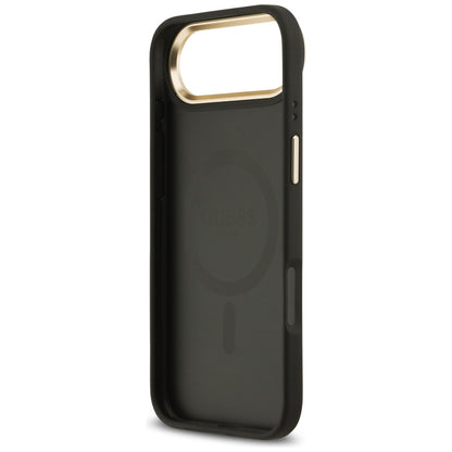 MagSafe Case for Apple iPhone 17 Air, Guess, Grained Strass Logo, Black