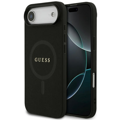 Custodia MagSafe per Apple iPhone 17 Air, Guess, Saffiano Classic Logo, Nera