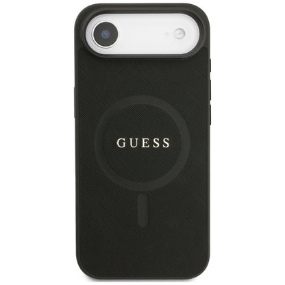 Custodia MagSafe per Apple iPhone 17 Air, Guess, Saffiano Classic Logo, Nera