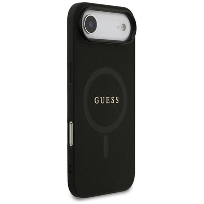 Custodia MagSafe per Apple iPhone 17 Air, Guess, Saffiano Classic Logo, Nera
