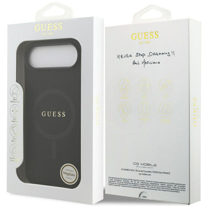 Custodia MagSafe per Apple iPhone 17 Air, Guess, Saffiano Classic Logo, Nera