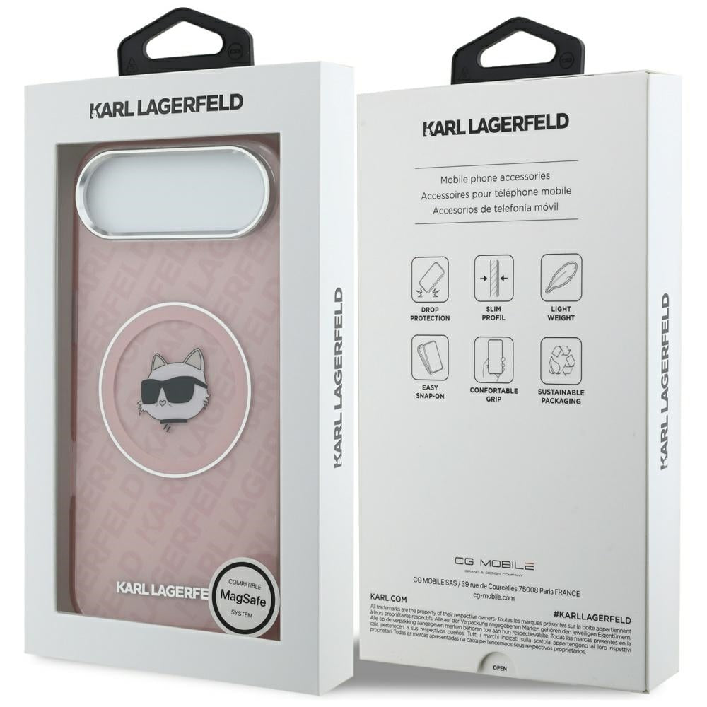 Custodia MagSafe per Apple iPhone 17 Air, Karl Lagerfeld, IML Choupette's Head, Rosa
