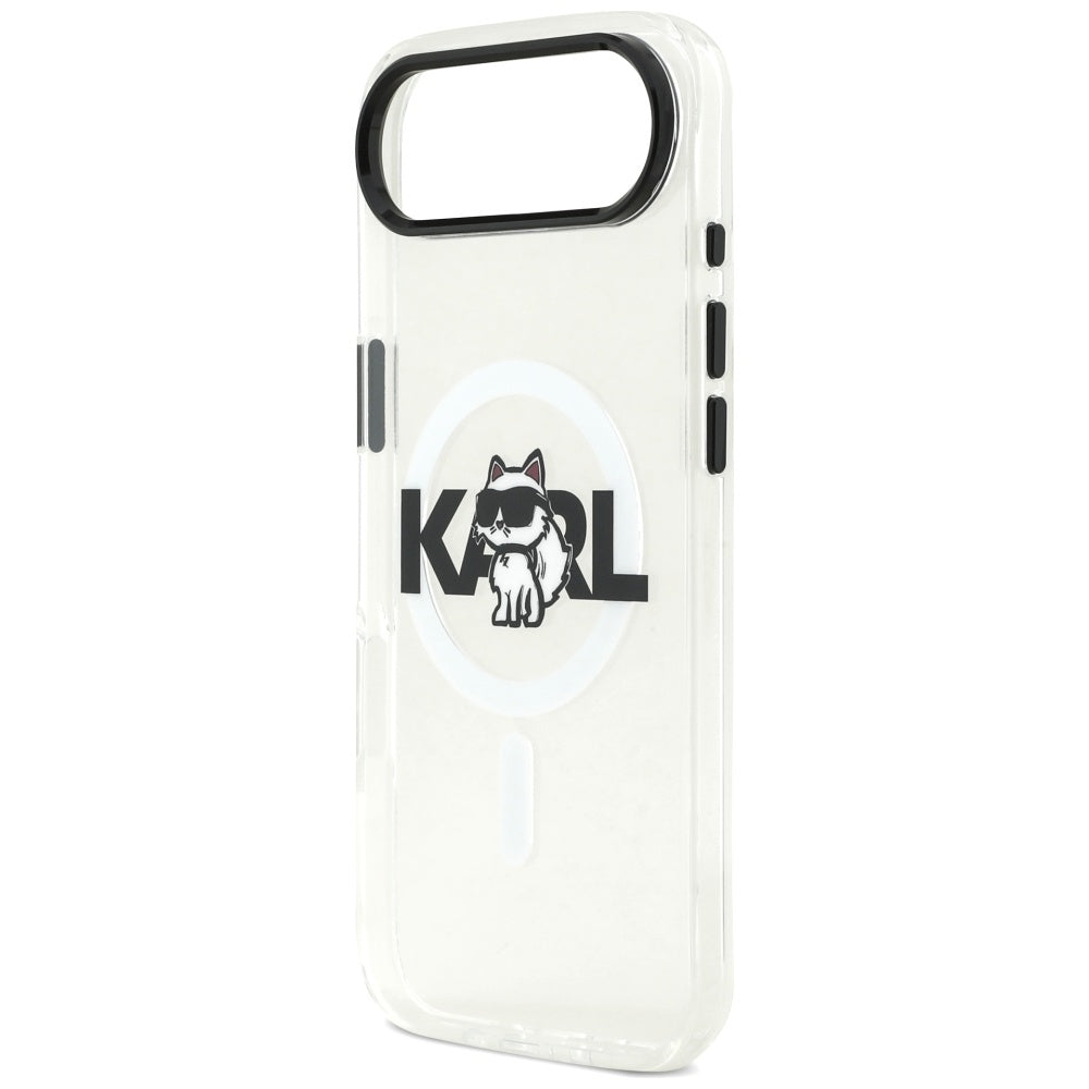 Custodia MagSafe per Apple iPhone 17 Air, Karl Lagerfeld, IML Sketch Logo Choupette, Trasparente