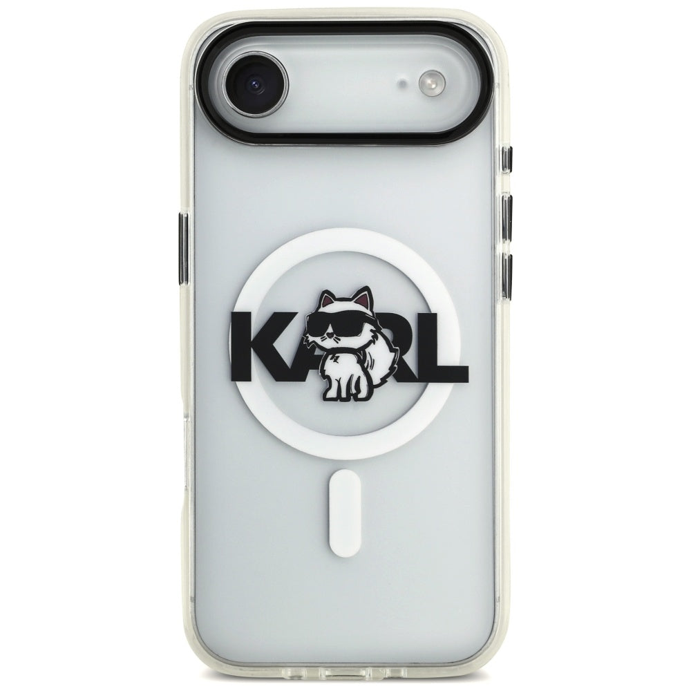 Custodia MagSafe per Apple iPhone 17 Air, Karl Lagerfeld, IML Sketch Logo Choupette, Trasparente