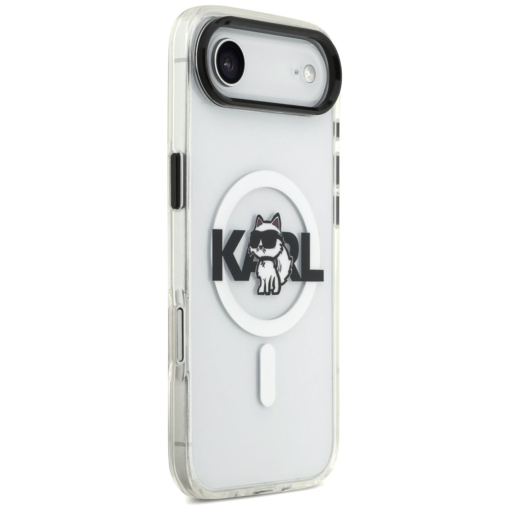Custodia MagSafe per Apple iPhone 17 Air, Karl Lagerfeld, IML Sketch Logo Choupette, Trasparente