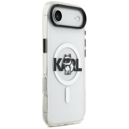 Custodia MagSafe per Apple iPhone 17 Air, Karl Lagerfeld, IML Sketch Logo Choupette, Trasparente