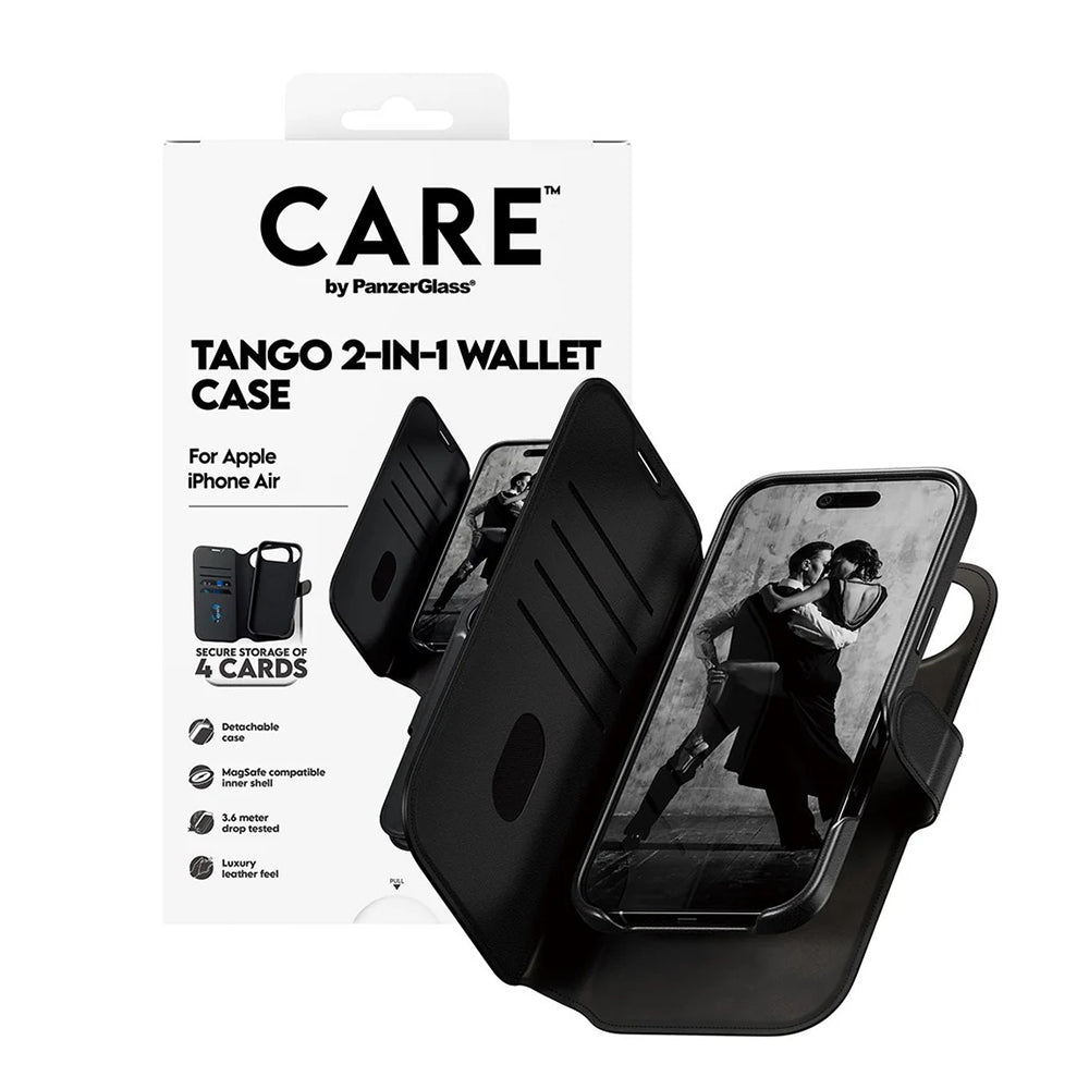 Custodia MagSafe per Apple iPhone 17 Air, PanzerGlass, Care Feature Tango Two-in-One, Nera