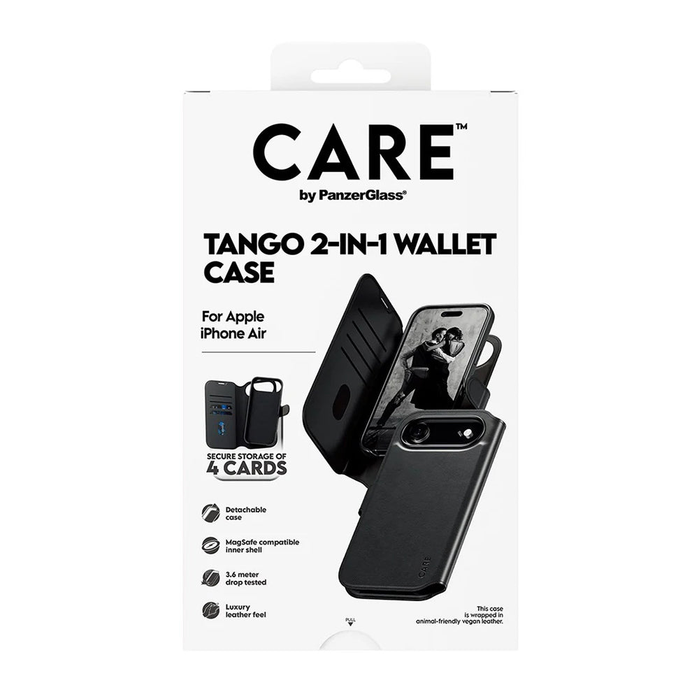 Custodia MagSafe per Apple iPhone 17 Air, PanzerGlass, Care Feature Tango Two-in-One, Nera