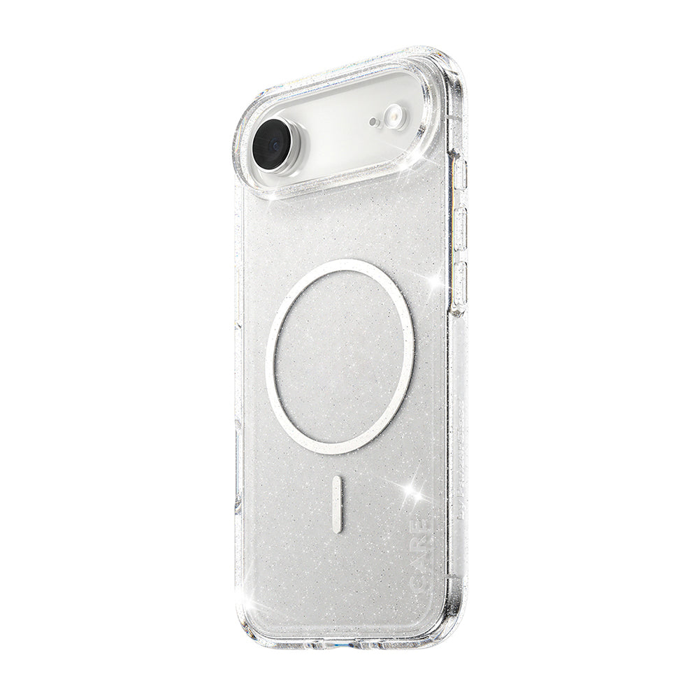Custodia MagSafe per Apple iPhone 17 Air, PanzerGlass, Care Urban Explorer Star Lit, Trasparente Bianca