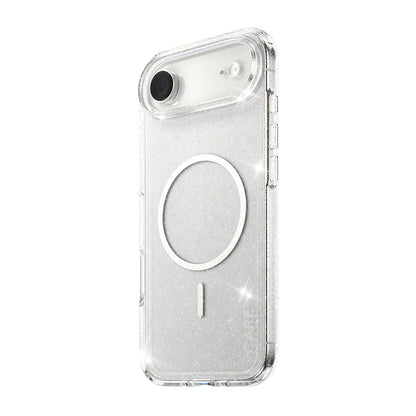 Custodia MagSafe per Apple iPhone 17 Air, PanzerGlass, Care Urban Explorer Star Lit, Trasparente Bianca