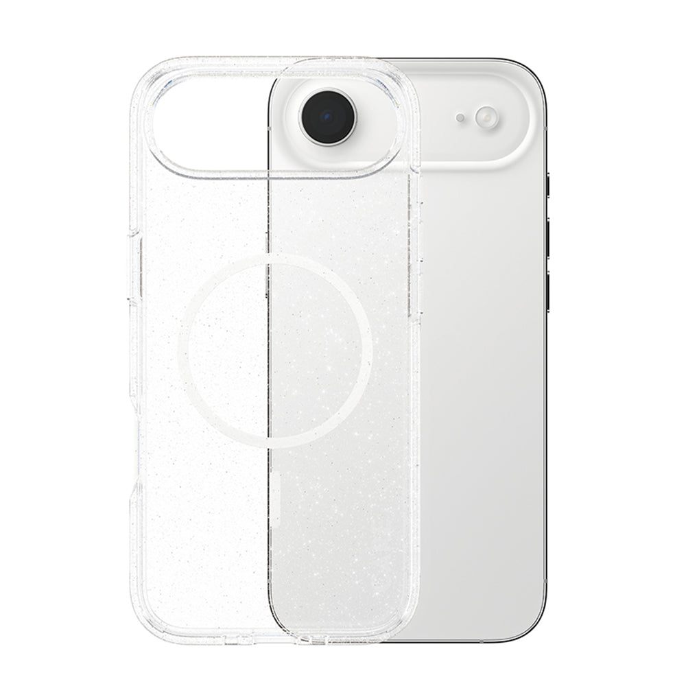 Custodia MagSafe per Apple iPhone 17 Air, PanzerGlass, Care Urban Explorer Star Lit, Trasparente Bianca