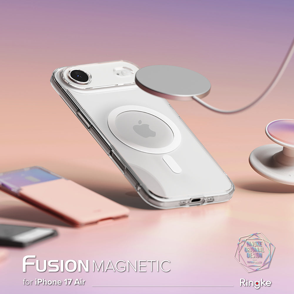 Custodia MagSafe per Apple iPhone 17 Air, Ringke, Fusion, Trasparente Opaca