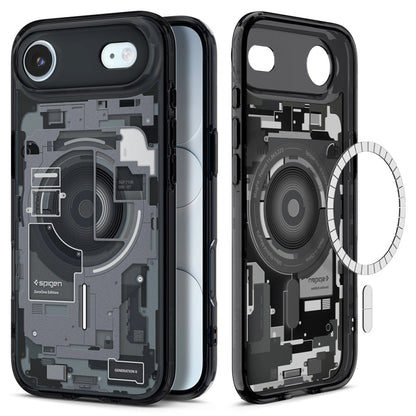 Custodia MagSafe per Apple iPhone 17 Air, Spigen, Ultra Hybrid Zero One, Nera
