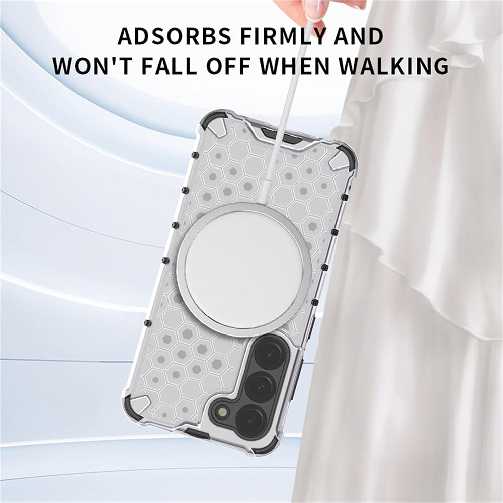 Custodia MagSafe per Apple iPhone 17 Air, Techsuit, HoneyComb Shield, Bianca