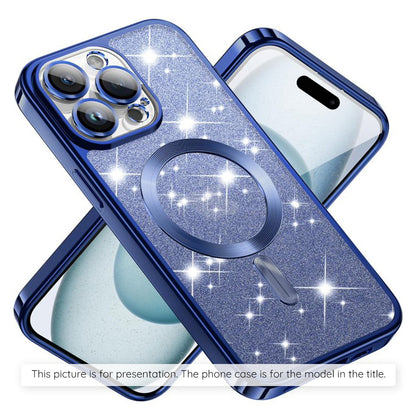 Custodia MagSafe per Apple iPhone 17 Air, Techsuit, Luxury Glitter, Blu