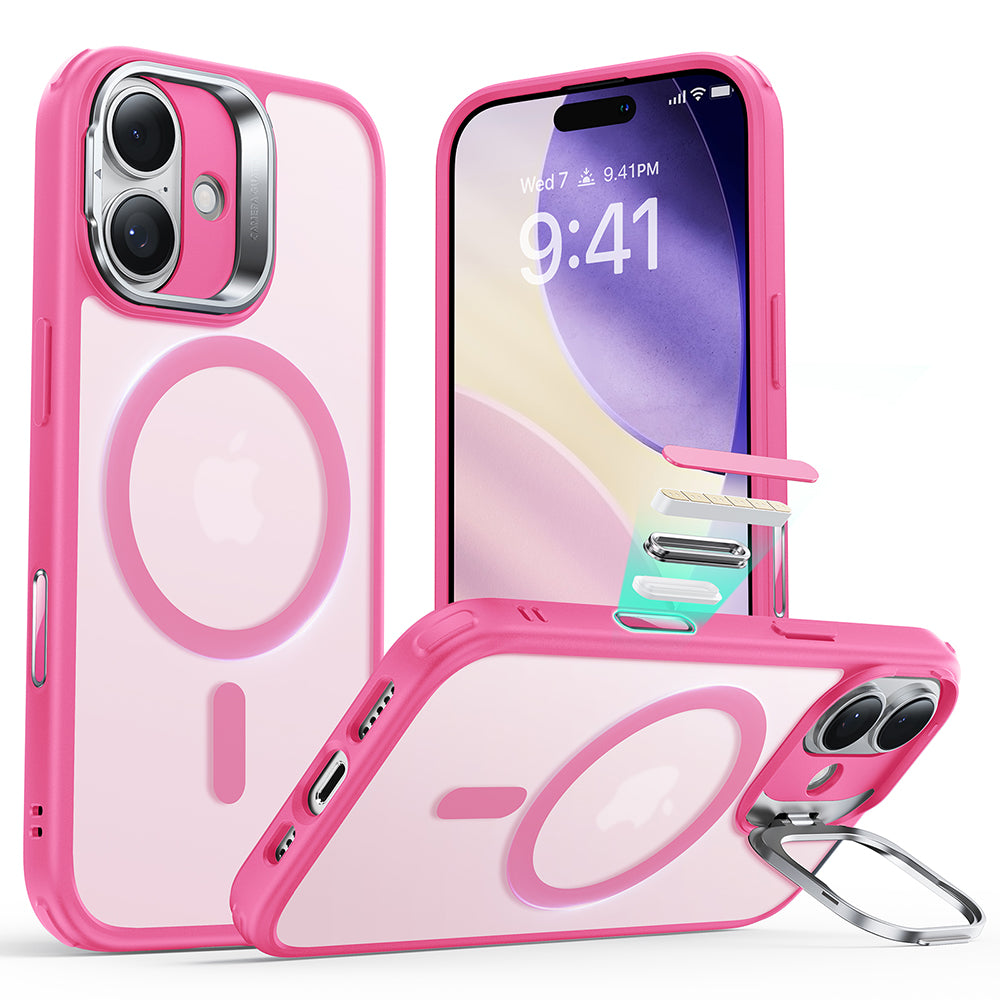 Custodia MagSafe per Apple iPhone 17, ESR, Classic Hybrid Kickstand, Rosa Satinato