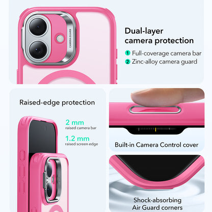 Custodia MagSafe per Apple iPhone 17, ESR, Classic Hybrid Kickstand, Rosa Satinato