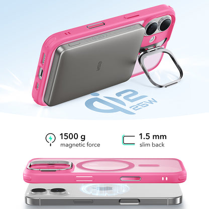 Custodia MagSafe per Apple iPhone 17, ESR, Classic Hybrid Kickstand, Rosa Satinato