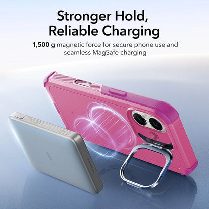 Custodia MagSafe per Apple iPhone 17, ESR, Cyber Armor Kickstand, Rosa