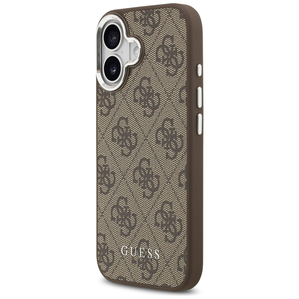 Custodia MagSafe per Apple iPhone 17, Guess, 4G Classic Logo, Marrone