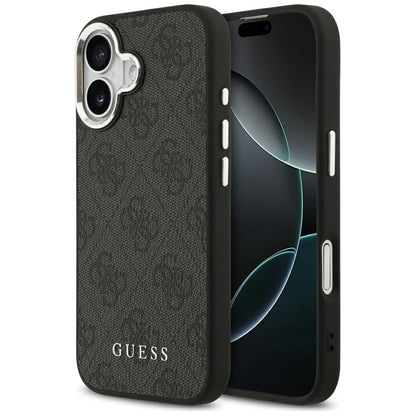 Custodia MagSafe per Apple iPhone 17, Guess, 4G Classic Logo, Nera