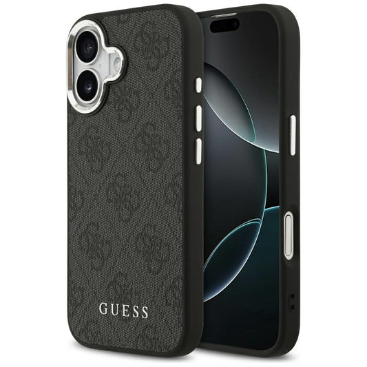 Custodia MagSafe per Apple iPhone 17, Guess, 4G Classic Logo, Nera