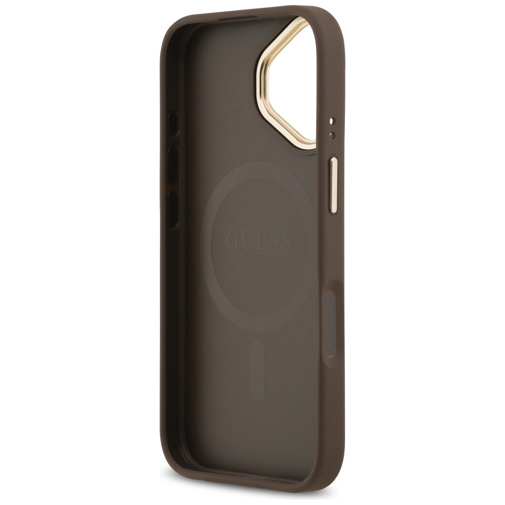 Custodia MagSafe per Apple iPhone 17, Guess, 4G Classic, Marrone