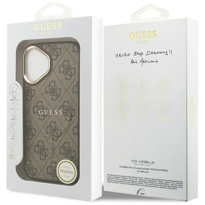 Custodia MagSafe per Apple iPhone 17, Guess, 4G Classic, Marrone