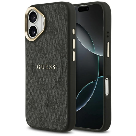 Custodia MagSafe per Apple iPhone 17, Guess, 4G Classic, Nera