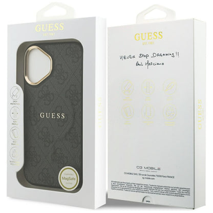 MagSafe Case for Apple iPhone 17, Guess, 4G Classic, Black