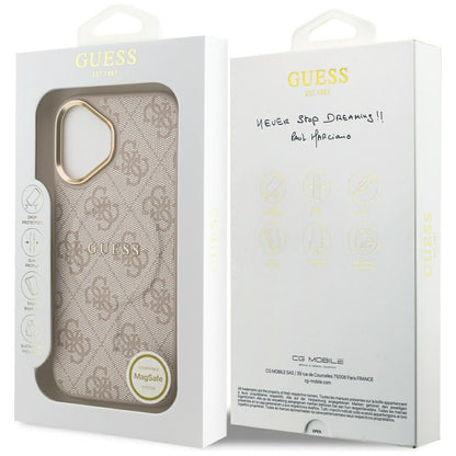 Custodia MagSafe per Apple iPhone 17, Guess, 4G Classic, Rosa