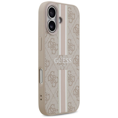 Custodia MagSafe per Apple iPhone 17, Guess, 4G Printed Stripes, Rosa