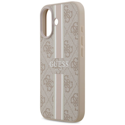 Custodia MagSafe per Apple iPhone 17, Guess, 4G Printed Stripes, Rosa