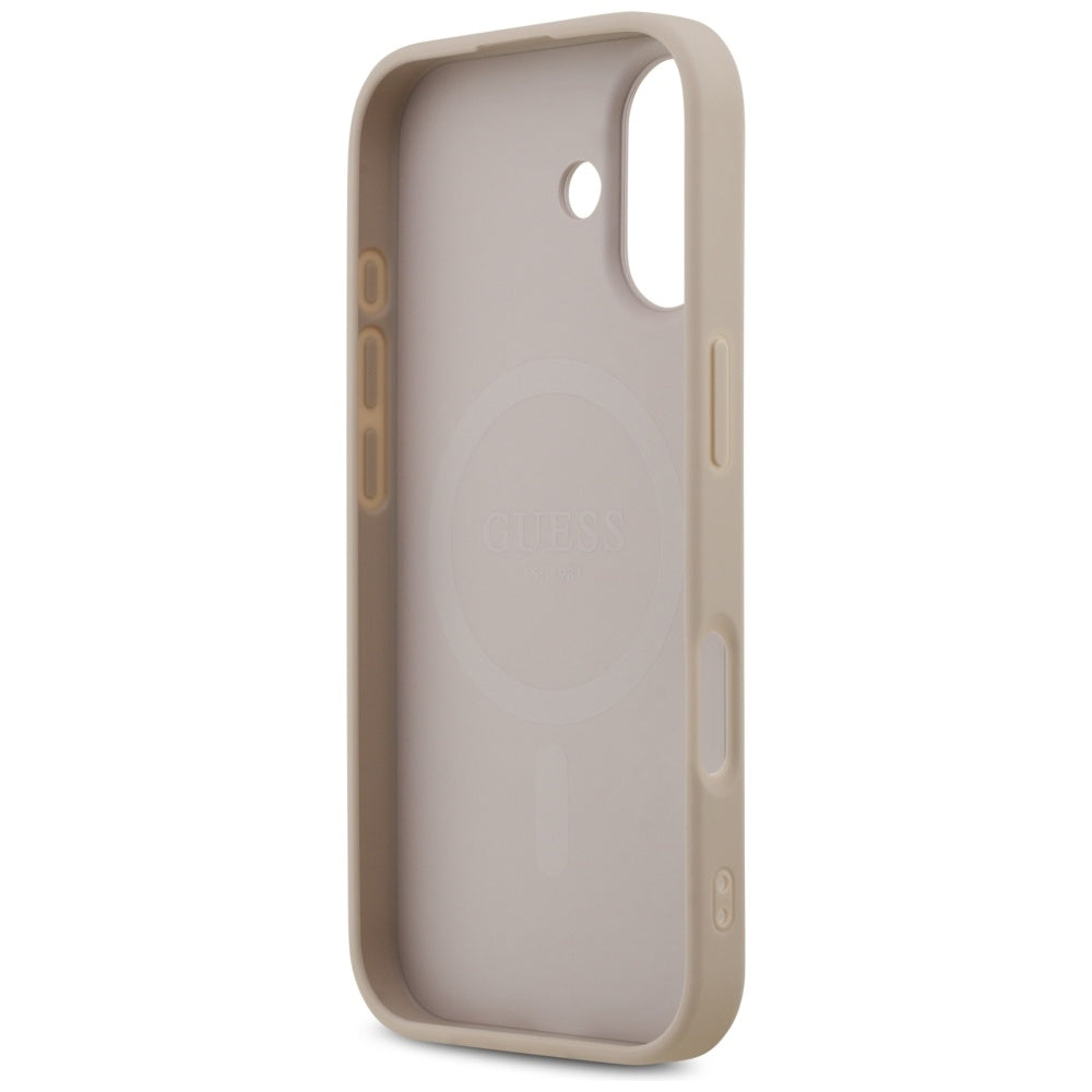 Custodia MagSafe per Apple iPhone 17, Guess, 4G Printed Stripes, Rosa