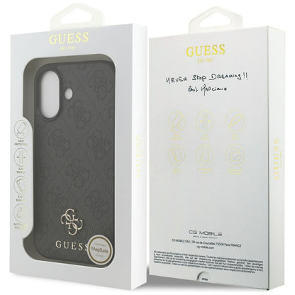 Custodia MagSafe per Apple iPhone 17, Guess, 4G Small and Classic Logo, Nera
