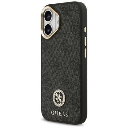 Custodia MagSafe per Apple iPhone 17, Guess, 4G Strass Logo, Nera