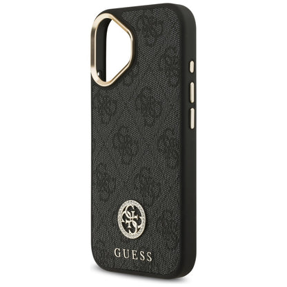 Custodia MagSafe per Apple iPhone 17, Guess, 4G Strass Logo, Nera