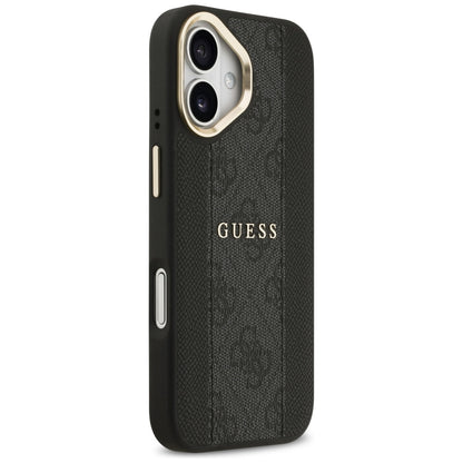 Custodia MagSafe per Apple iPhone 17, Guess, 4G Stripe, Nera
