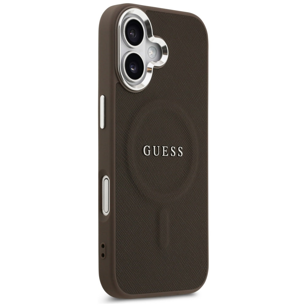 Custodia MagSafe per Apple iPhone 17, Guess, Classic Logo, Marrone